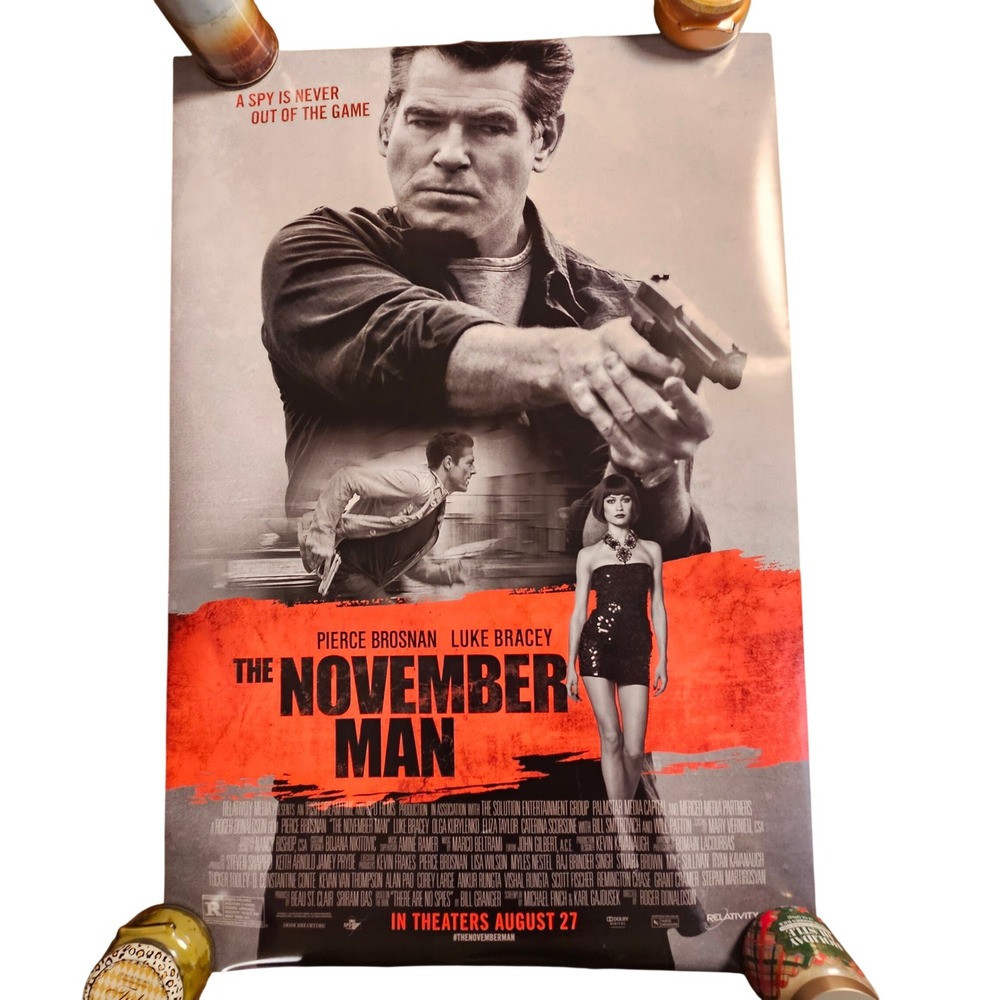 The November Man 2014 Promo Movie Poster 27x40 Pierce Brosnan, Luke Bracey‎